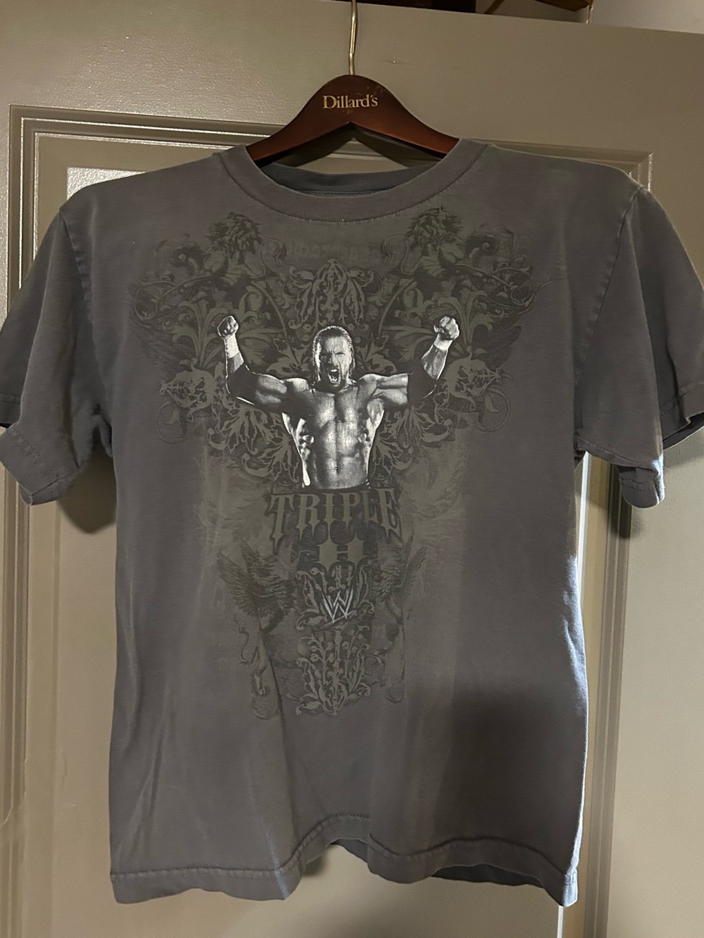 Men's Gray Short Sleeve Graphic Tee - WWE Inspired Triple H - Cerebral Assassin